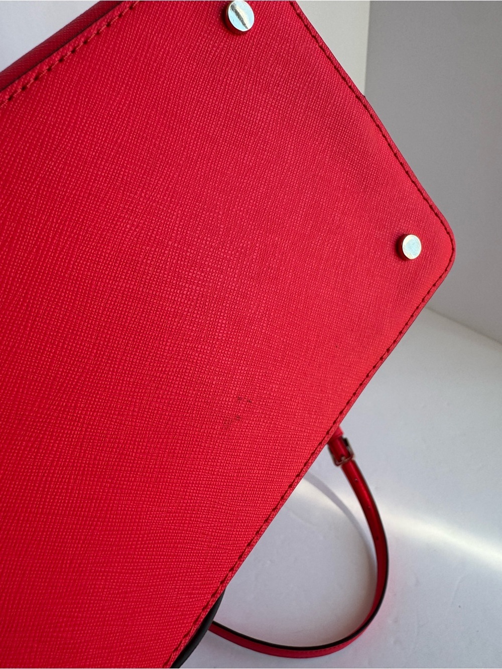 Kate Spade New York Hot Pink Maise Dome Saffiano Leather Crossbody Satchel Purse - Picture 11 of 16